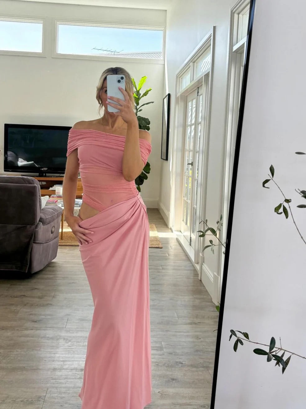 Benni Nico Off Shoulder Maxi Dress