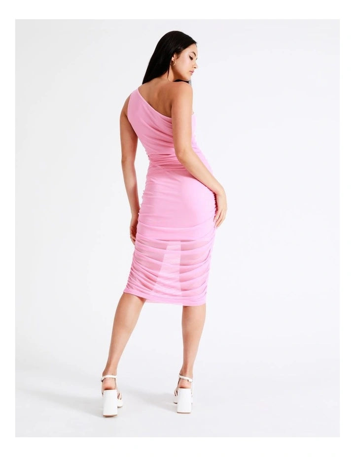 Miss Shop Mesh One Shoulder midi